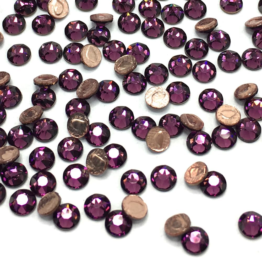 144 pcs - Amethyst (204) Purple Austrian 2078 XIRIUS SS20 HOTFIX Crystal Flatbacks 20SS 5mm Iron-on Rhinestones Clear Made in Austria Crystal-Wholesale