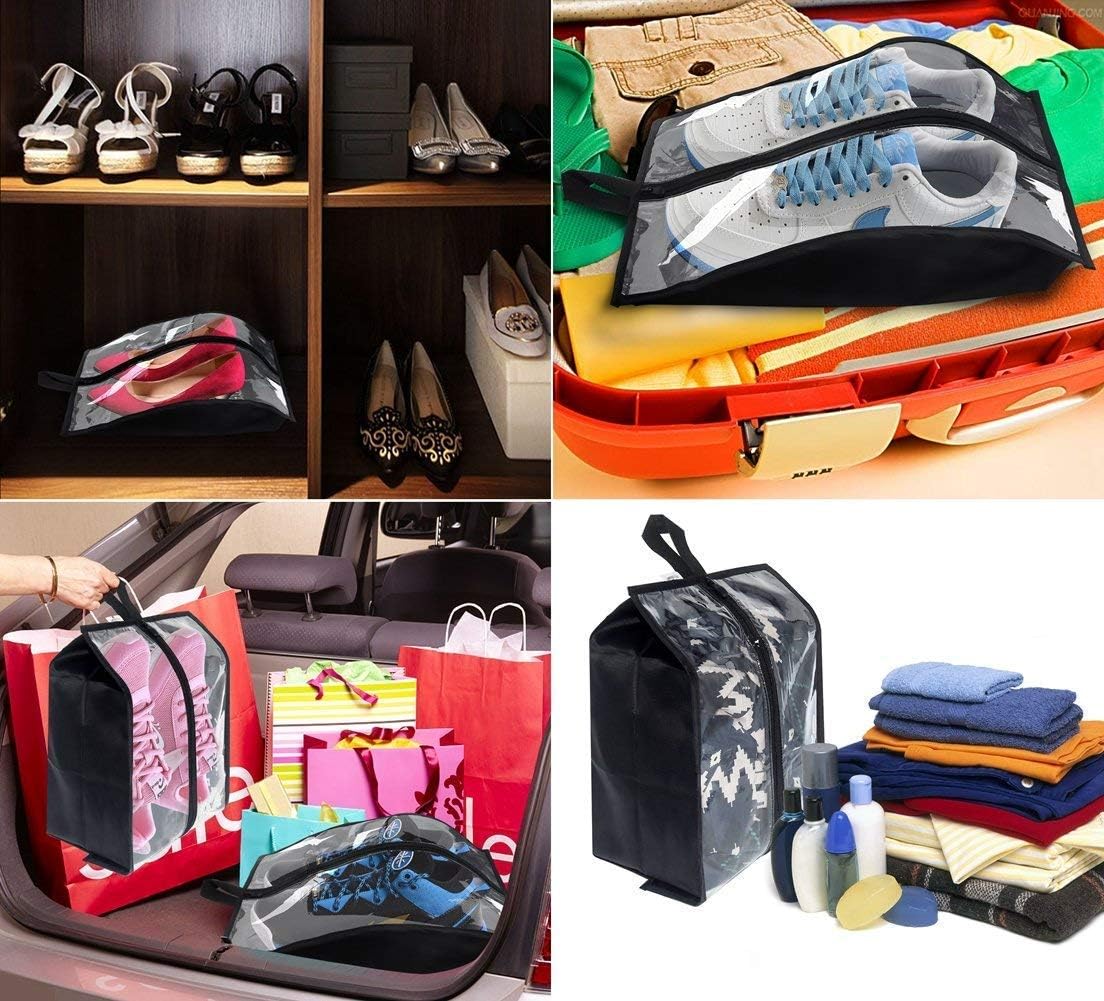 Plusmart 4 Pack Travel Shoe Bags, Portable Nylon Shoe Storage Bags with Zipper, Waterproof Shoe Organizer Bag with 2 Pack Shoe Washing Bags for Men Women : Clothing, Shoes & Jewelry