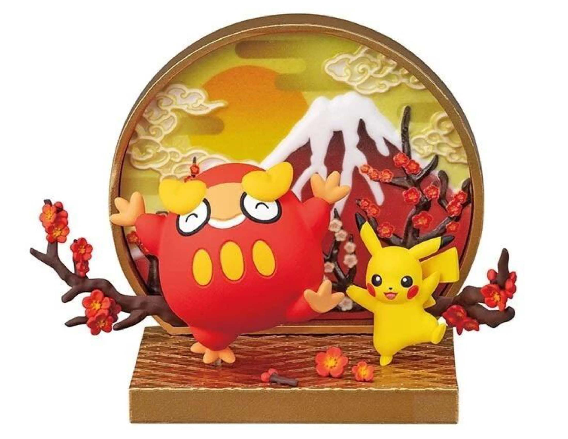 Re-Ment Darumaka & Pikachu Pokemon Wanomado Collection Miniature Decorative Figure (Darumaka & Pikachu)