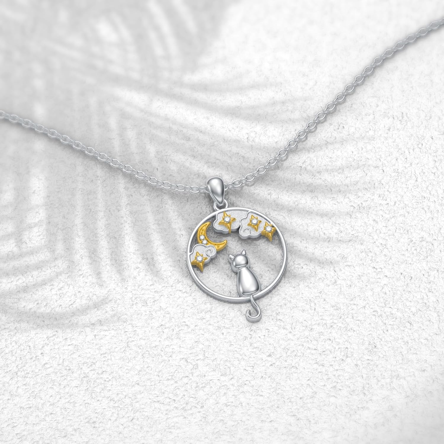 Diamond Cat Necklace for Women - 925 Sterling Silver Pendant With Lab Grown Diamond - Jewelry Gifts for Cat Lovers - Image 4