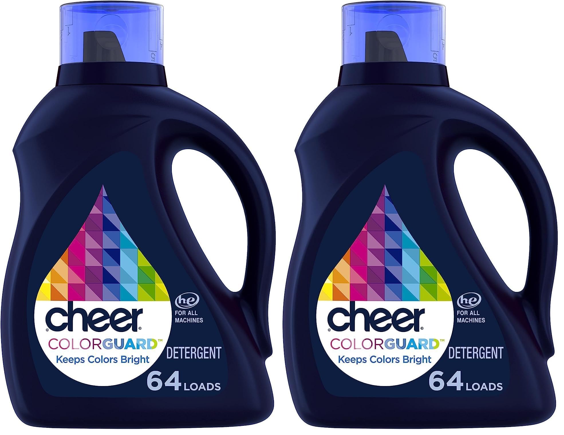 Cheer Liquid Laundry Detergent 64 loads 92 fl oz, HE Compatible (Pack of 2)