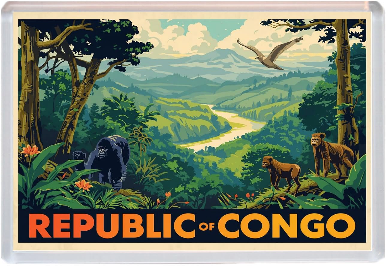 Republic of Congo - Jumbo Artistic Fridge Magnet 96 x 67mm BBSFHM2097
