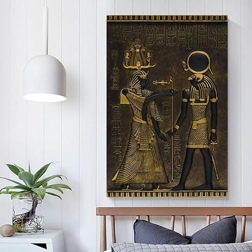 Miniatura 5 de Póster De Faraón De Dios Del Antiguo Egipto Negro Y Dorado Para Pared, Lienzo, Decoración De Pared, Poster Decorative Painting Canvas Wall Posters