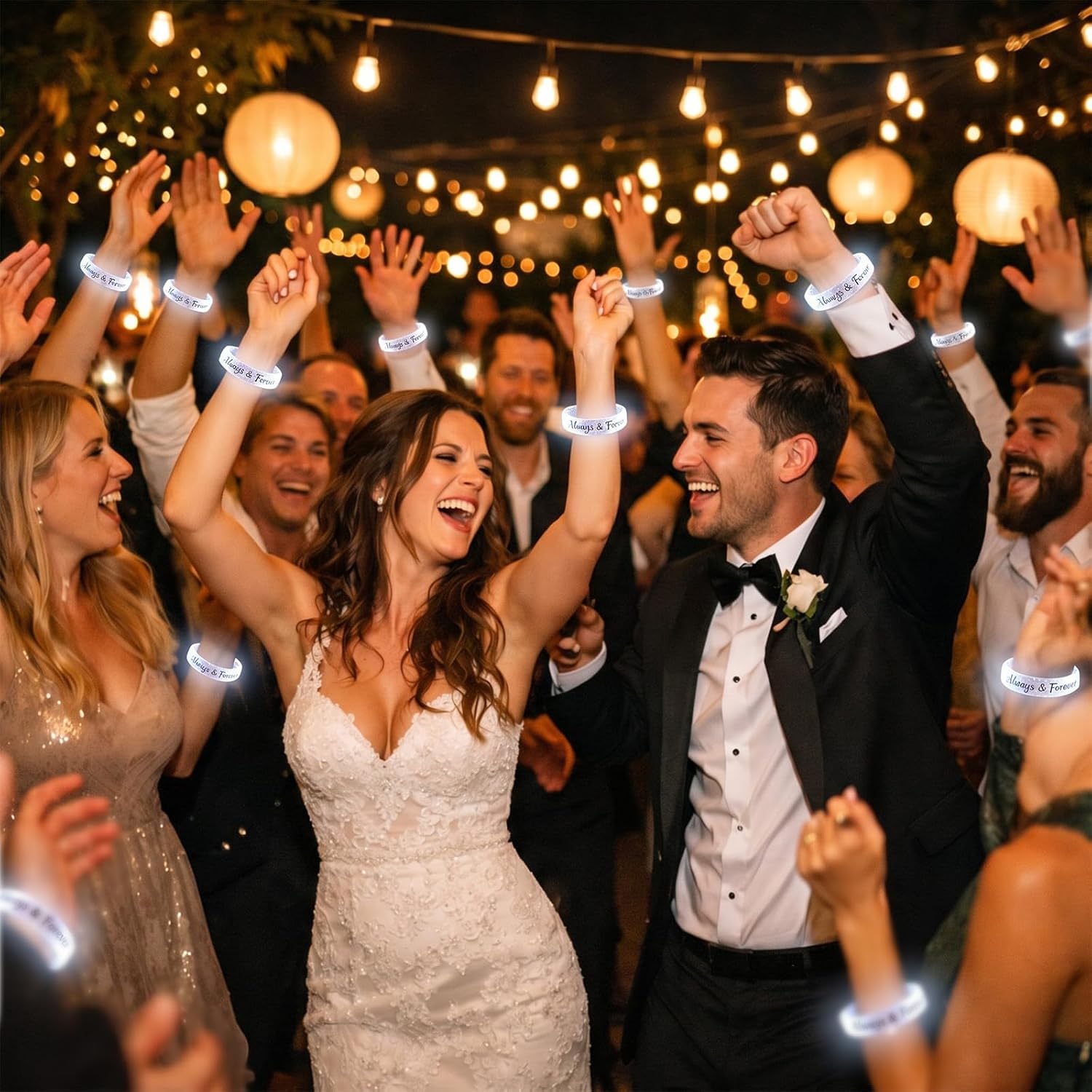 36 Pcs Wedding Glow in the Dark Bracelet LED Light up Party Supply