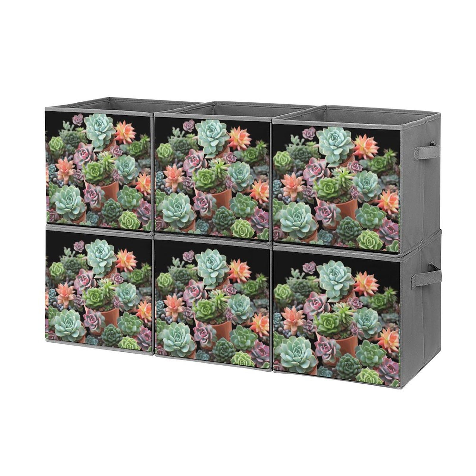 Boîtes de rangement pliables pour plantes grasses : sublimez votre balcon avec ce lot de 6