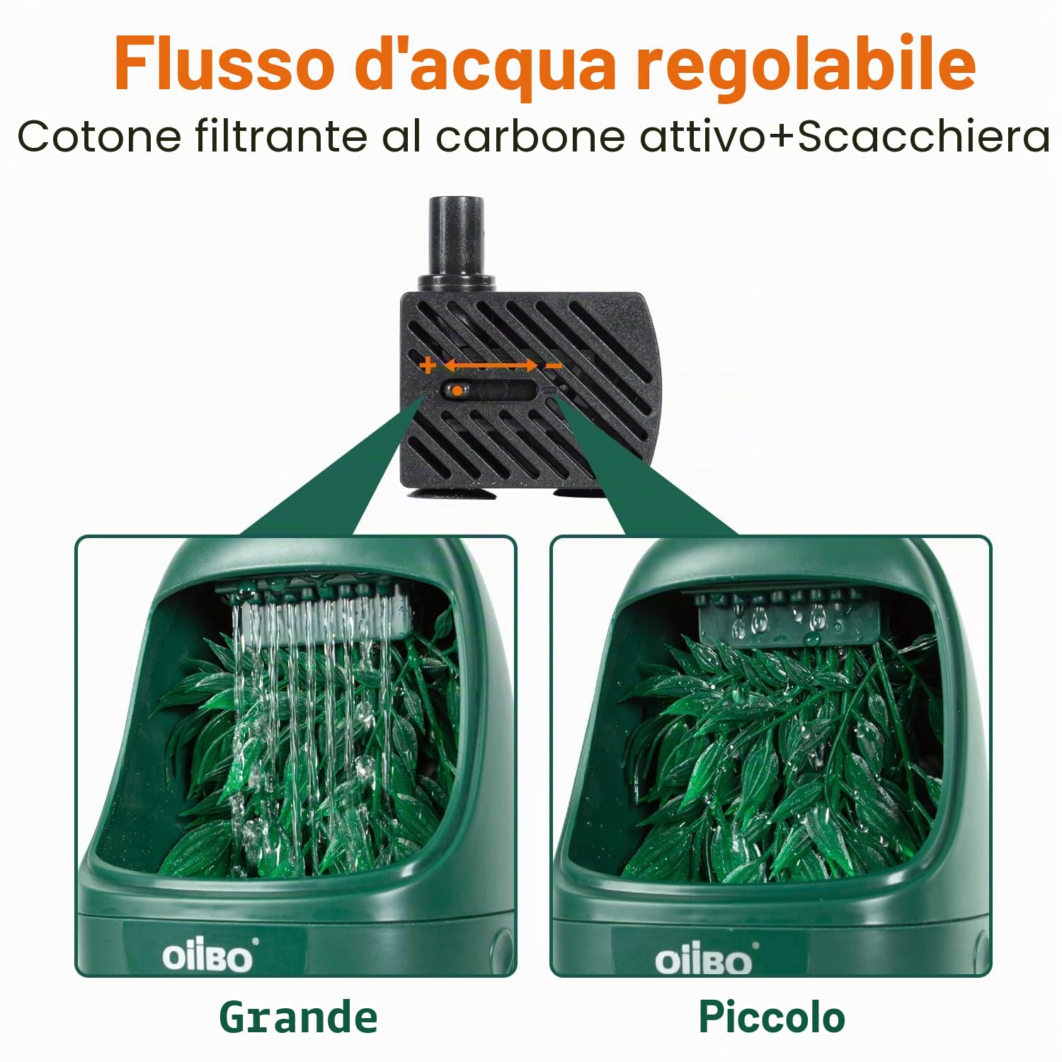 Distributore d'acqua per rettili, fontanella automatica con flusso d'acqua regolabile, per lucertola, drago, camaleonte, anfibi, insetti, terrario, gocciolatore d'acqua