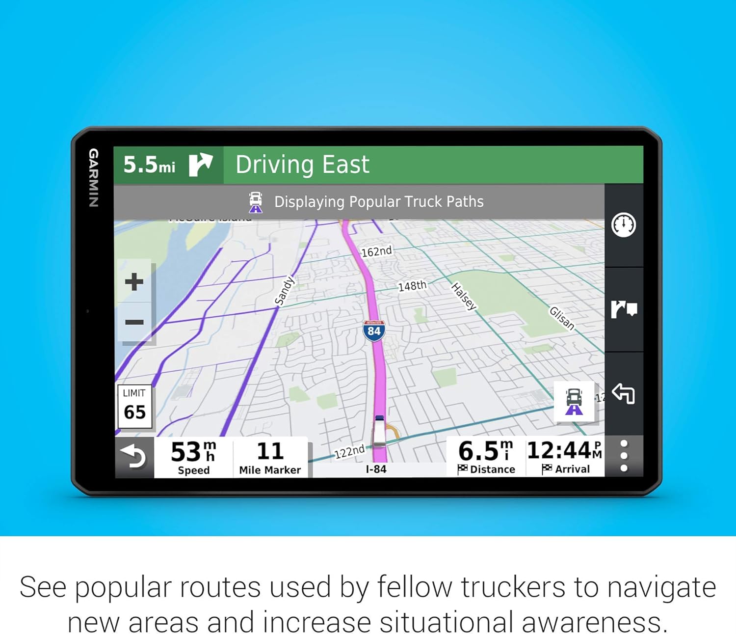 Garmin - dezl OTR800 8 inches GPS Truck Navigator - Black (Renewed)