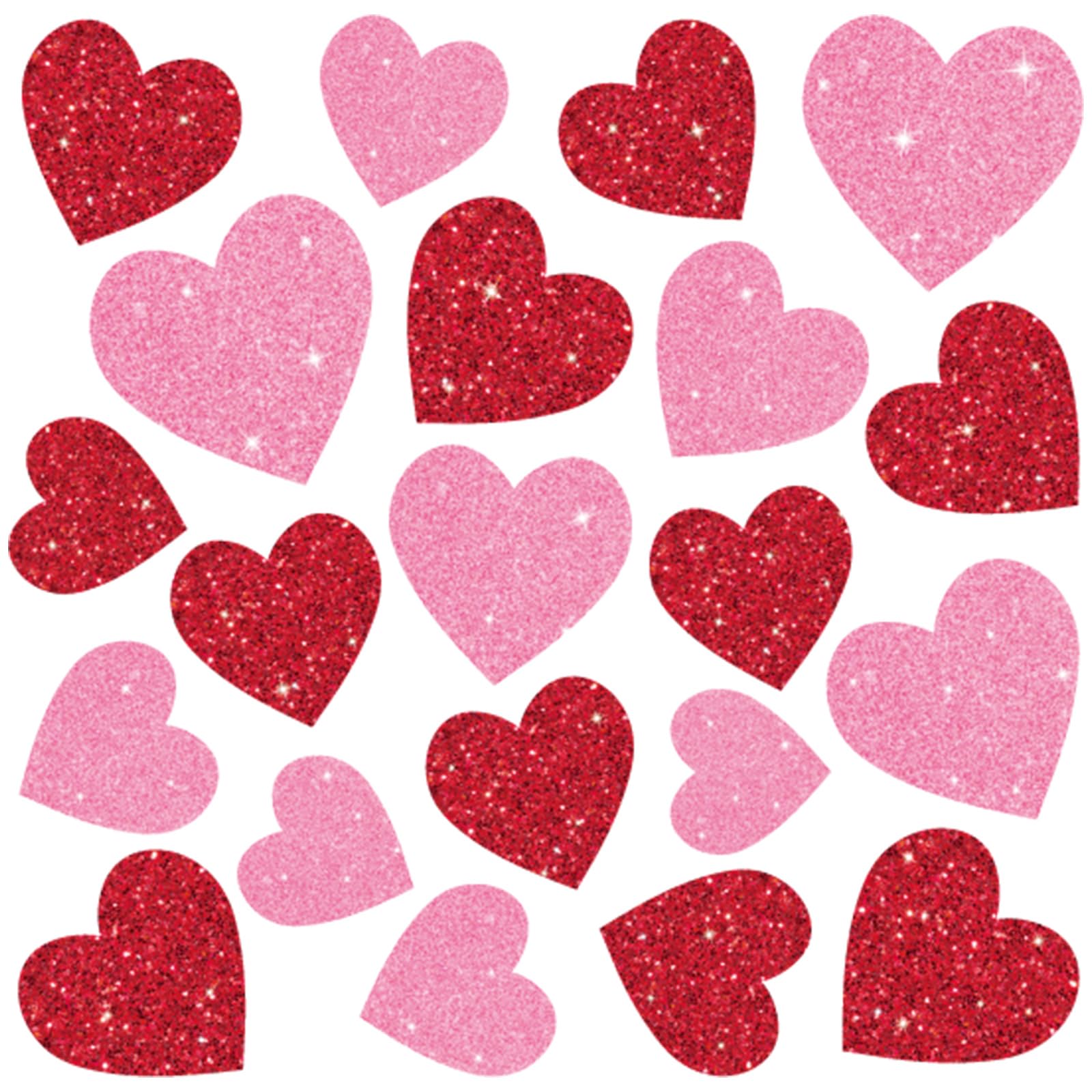 Autocollants coeur paillettes réutilisables Whaline pour déco de table