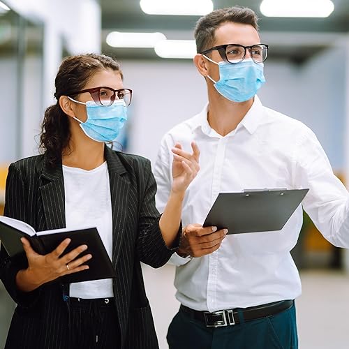 Miniatura 5 de TOREGE Gafas de seguridad transparentes, gafas de seguridad degradadas mejoradas, protección ocular con lente antivaho y anti-luz azul, gafas