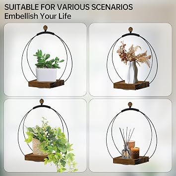 Adnkwolivt Hanging Planter for Indoor Plants - Outdoor Plant Hanger, Mid Century Metal Plant Hanger, Indoor Conner Ceiling, Gift for Mom, Plant Lovers, Housewarming