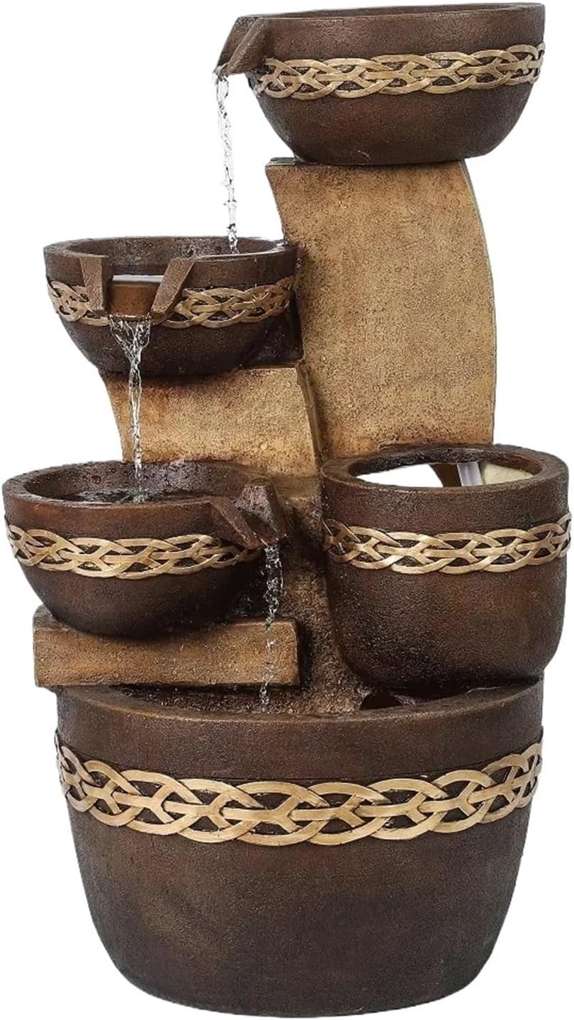 Polyresin Pitchers Outdoor Fountains and Waterfalls Water Fountain Decor for Patio Yard and Garden