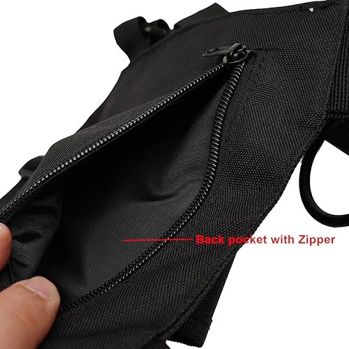 Miniatura 4 de Arnés de radio en el pecho frontal de un solo paquete con funda para Motorola Midland Kenwood Baofeng Retevis Walkie Talkie con tiras reflectantes