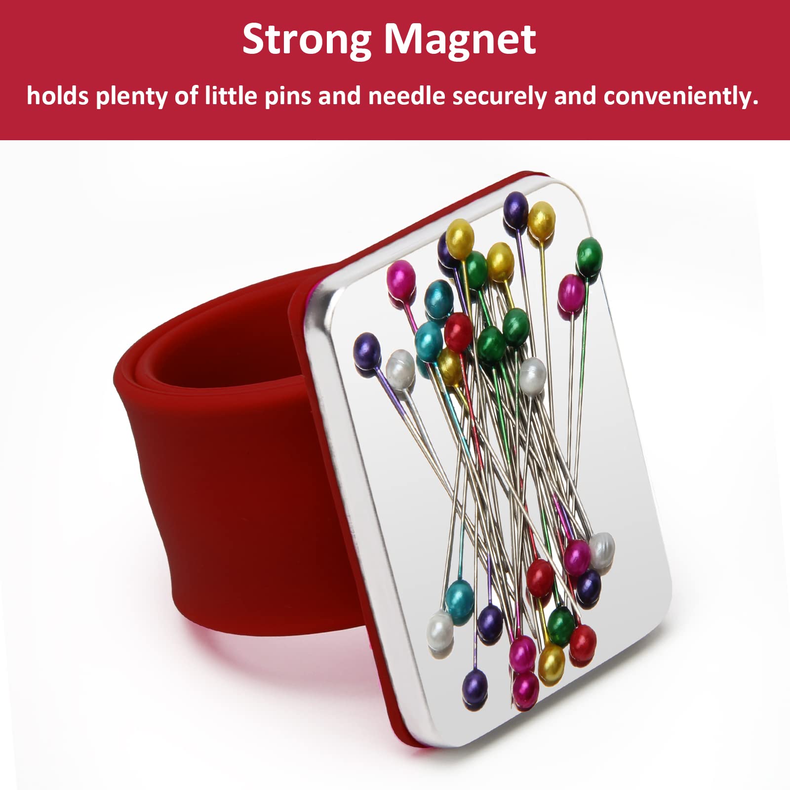 Magnetisches Handgelenk-Nähnadelkissen - Mit 100 Nadeln & Starkem Magnet