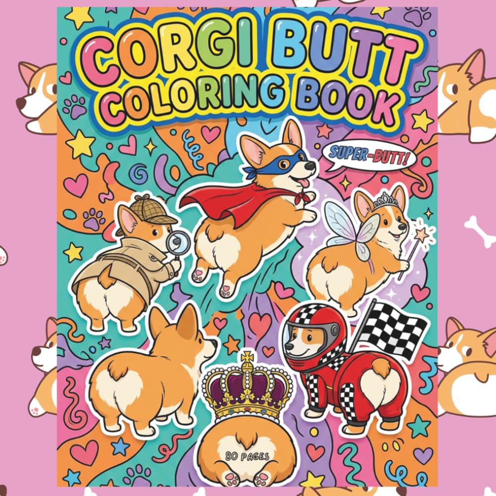 Corgi Butt Coloring Book