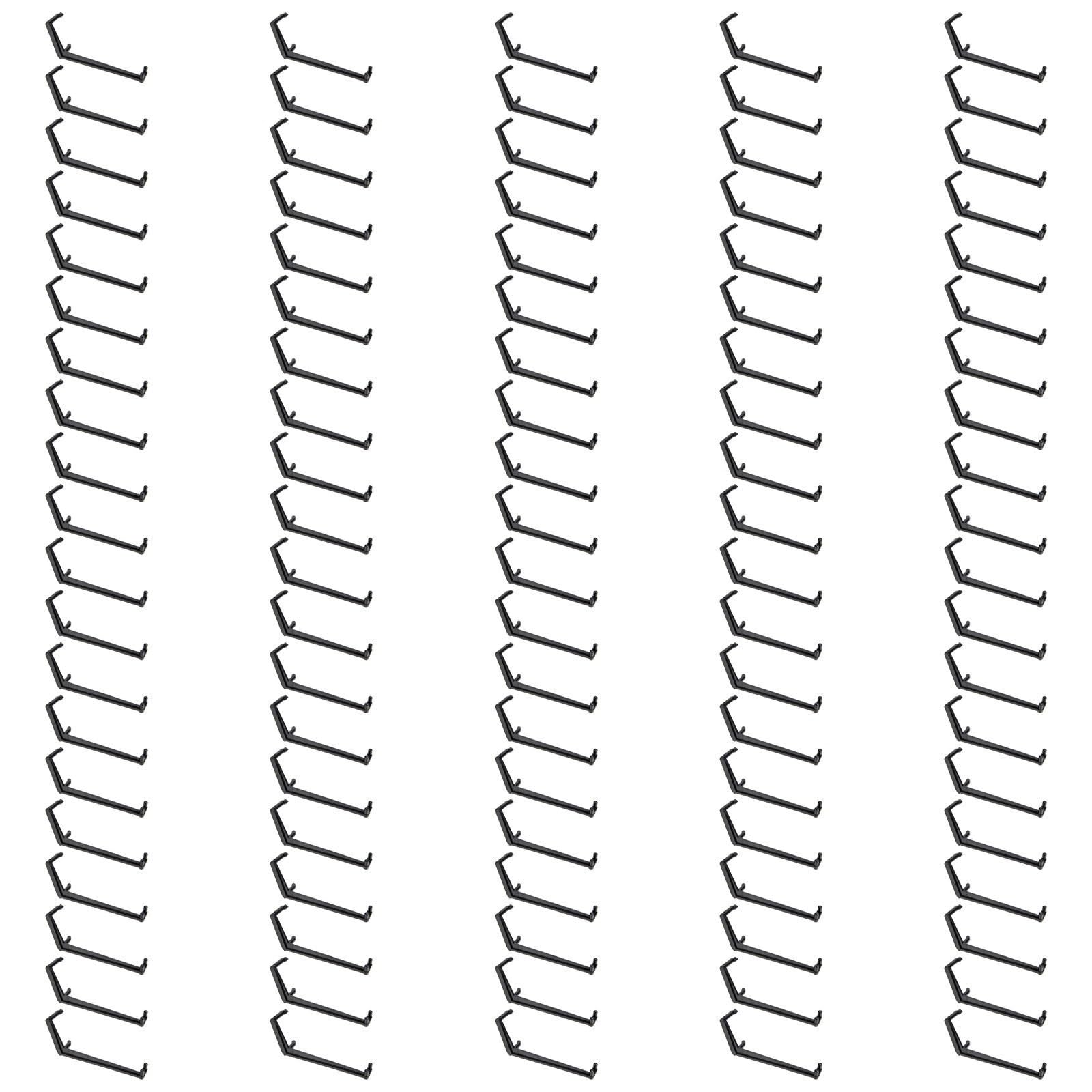 Klipsy do podpór dla roślin, Plastikowe zaciski do rur i zaginacze do gałęzi drzew, czarne, 12x4,5 cm, opakowanie 100 sztuk