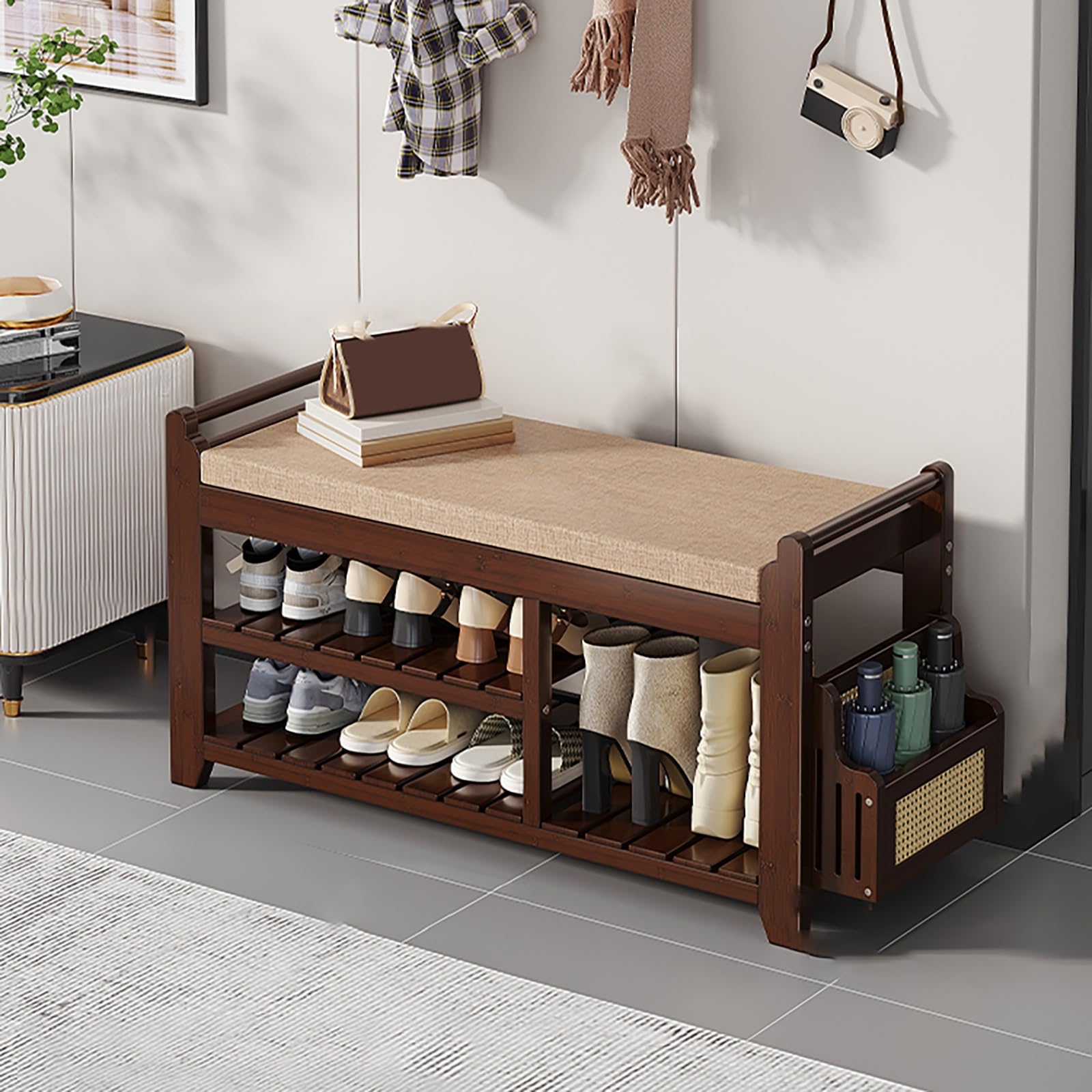 Rangement latéral durable Orga et banc à chaussures Woo pour éliminer le désordre de l'entrée