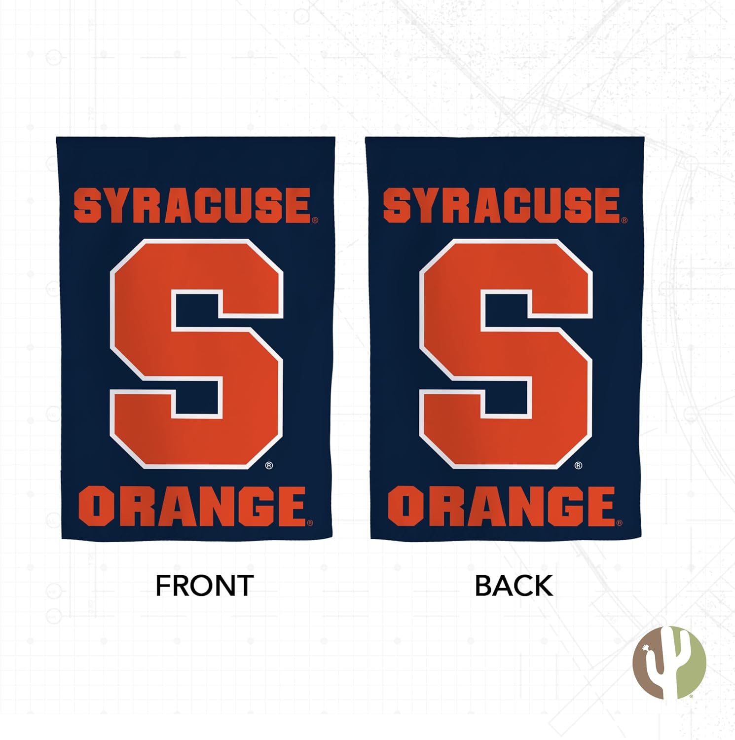 Desert Cactus Syracuse University SU Garden Flag – 19 x 12 inch Syracuse Orange Banner, For Outdoor Display and Events (Design C) - Image 2