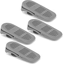 4 Pack Rubber Door Stoppers, Non-Slip Door Stop Heavy Duty Doors Wedge Stopper Doors Stoppers for Floor Grey
