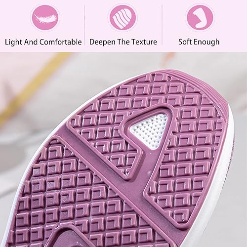 Vista 3 de Zapatos deportivos de malla de punto transpirables para mujer, antideslizantes, cómodos, ortopédicos, diabéticos, para caminar