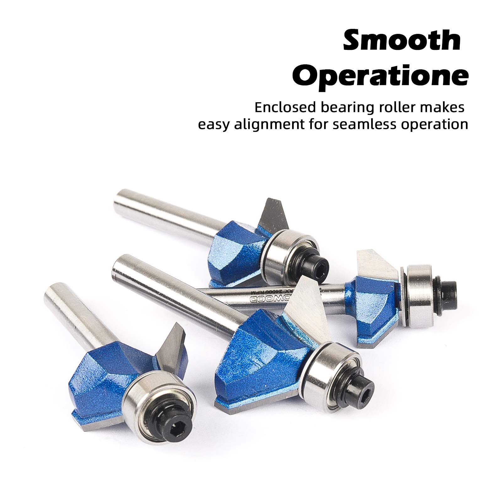 KOWOOD Router Bit Set - 45 Degree Chamfer -3 KOWOOD Router Bit Set - 45 Degree Chamfer -3