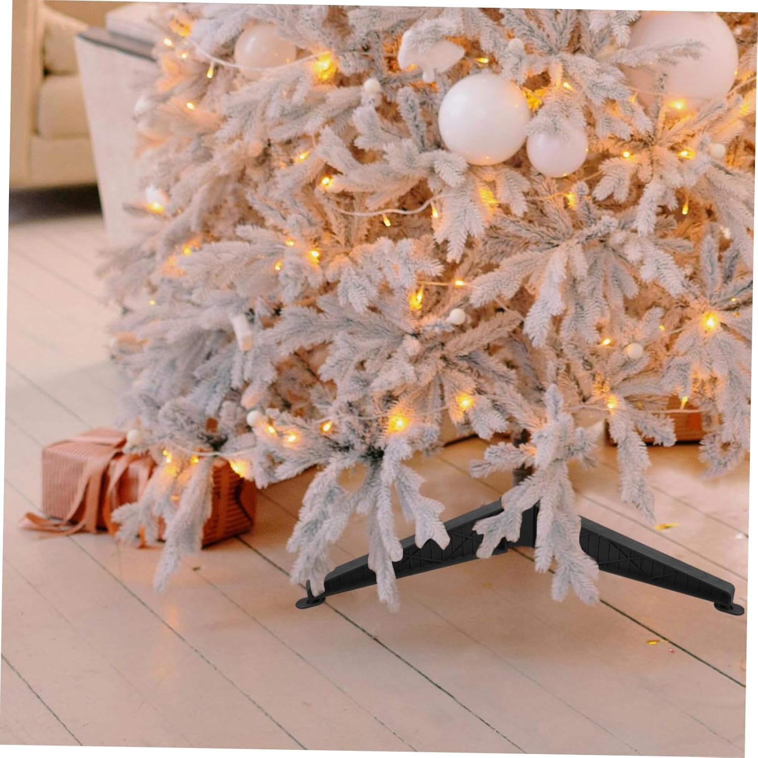 Stable Christmas Tree Stand Bracket Base for Artificial Xmas Trees Provides Support and Stability for Holiday Decor