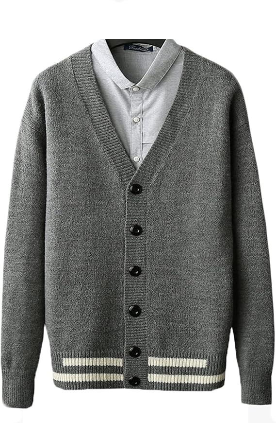 Amazon メンズ セーター ニット カーディガン トップス 上着 ファッション 切り替え Vネック コンフォート カッコイイ カジュアル スリム 柔らかい ビジネス 保温性 寒さ対策 防風 春秋冬 アウター オフィス インナー 普段着 カーディガン 通販