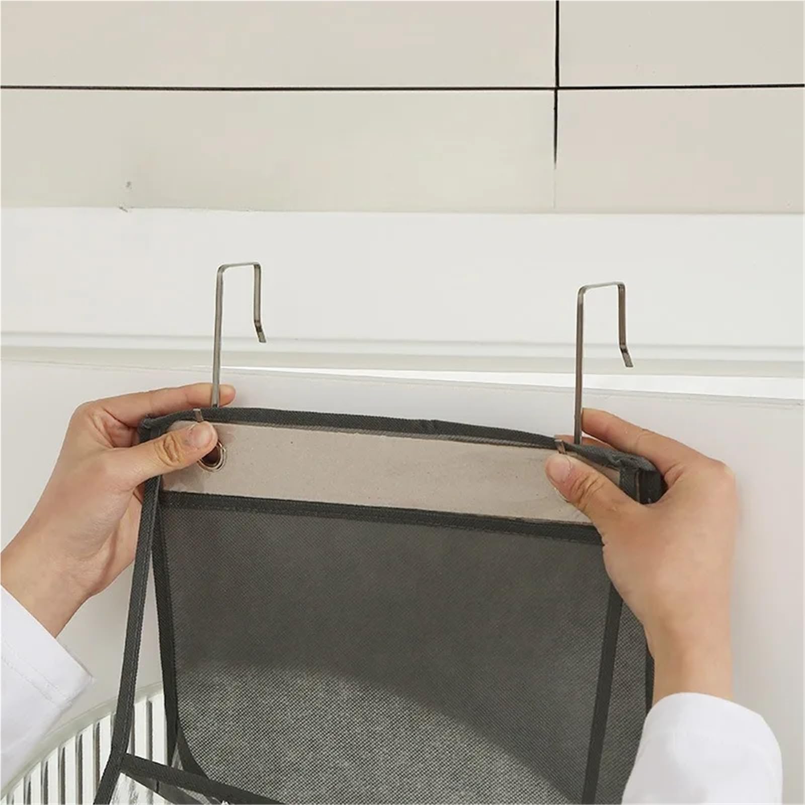 Hängeregal Wall Hanging Wardrobe Hanging Finishing Bags Over The Door Organizer Storage for Closet Clothes Toys Bag Storager Organiser Für Schlafzimmer(White 4-Layer)