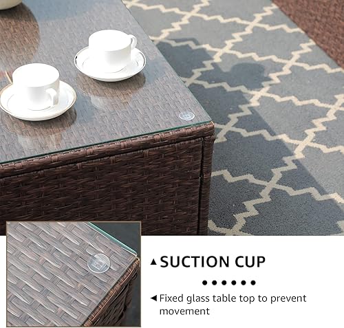 Miniatura 48 de Super Patio - Muebles de jardín, 8 piezas de muebles para exteriores - Juego de muebles modulares de mimbre con mesa de almacenamiento, cojines