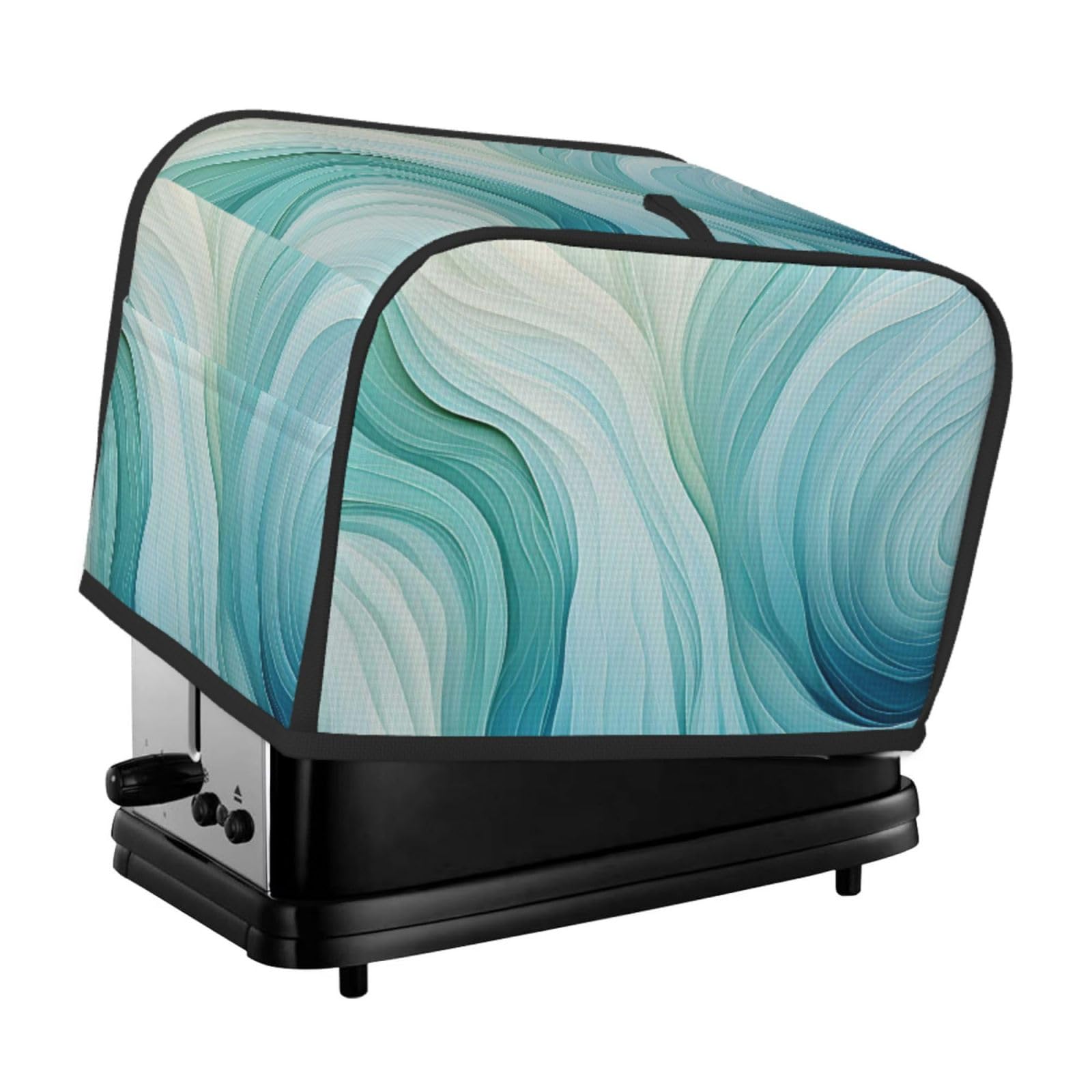 Teal Green Abstract 2 Slice Toaster Cover Wide Slot Dustproof Bread Maker Cover Fingerprint Protection Kitchen Appliance Cover Toaster Bag-image-17