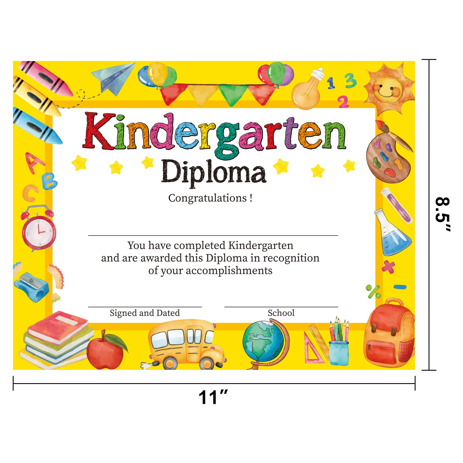 Amazon.com : 35 Pcs Kindergarten Diploma Certificate for Kids Kindergarten Graduation Award Certificates for Kids Students Teachers Graduation Supplie Print or Write 8.5 x 11 Inch : Office Products for Kindergarten Graduation Certificate Free Printable