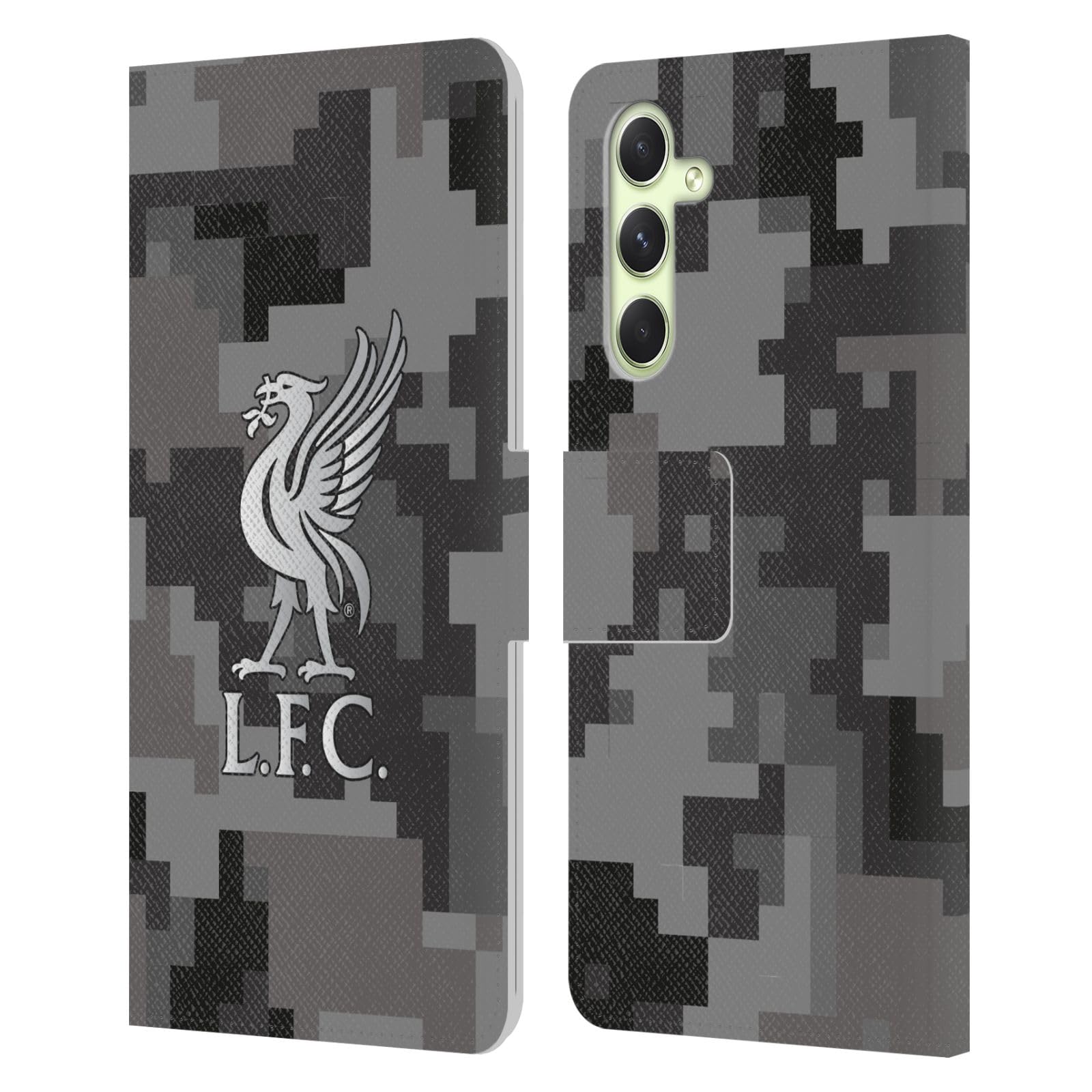 Head Case Designs Officially Licensed Liverpool Football Club Away Colours Digital Camouflage Leather Wallet Case Compatible With Samsung Galaxy A54 5G — image 1