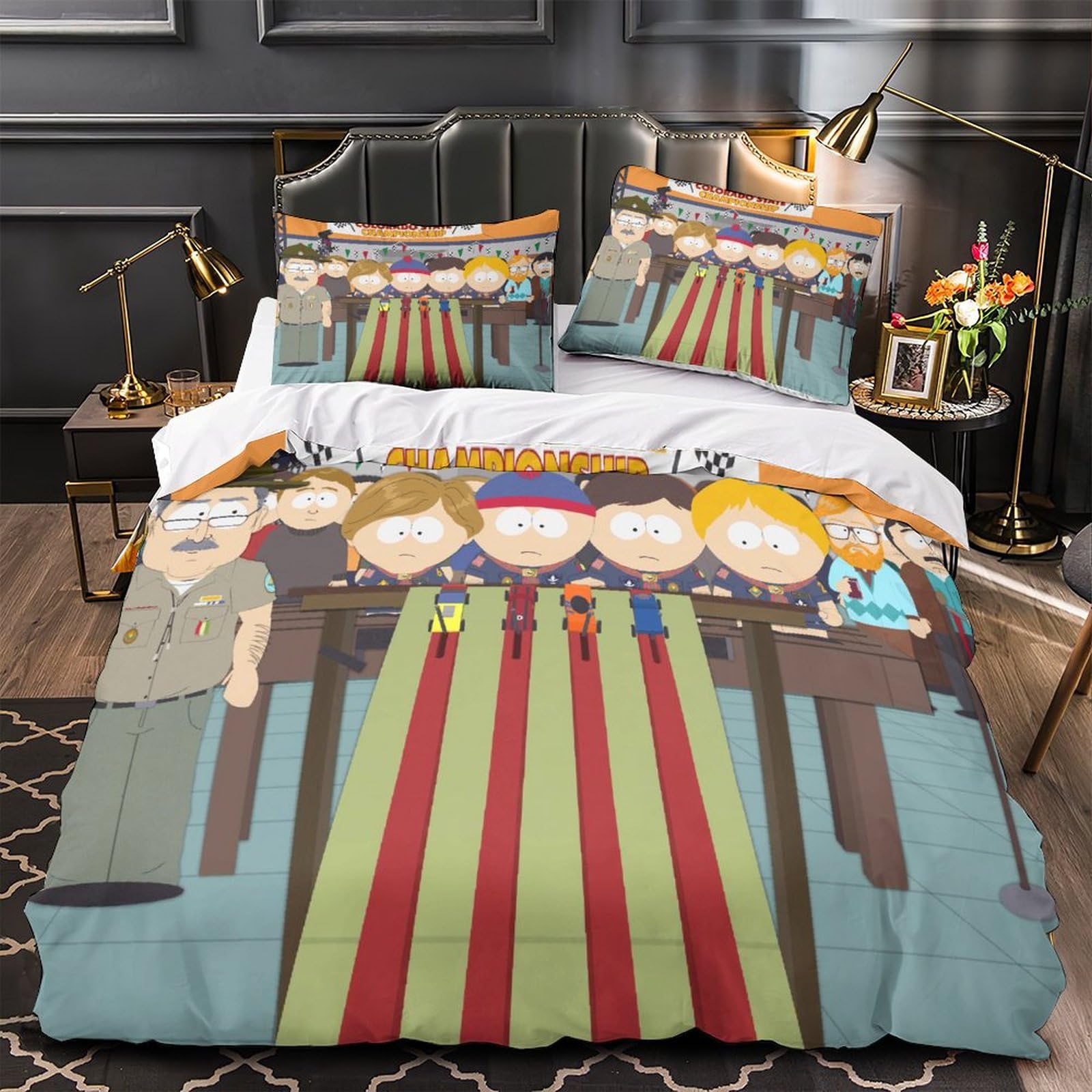 NACHOMACHO Imprimé 3D Loutre D'arbre Ensemble De Literie Avec Microfibre Super Douce Et Respirante Housse De Couette 3 Pièces Avec Taies D'oreiller King(220x240cm