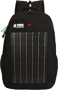 Solar Backpack, Solar Powered 7W Hiking Backpack with USB Charging Port & LED Light, Waterproof Outdoor Travel Laptop Backpack with Solar Panel for Camping, Hiking & Adventure Gear