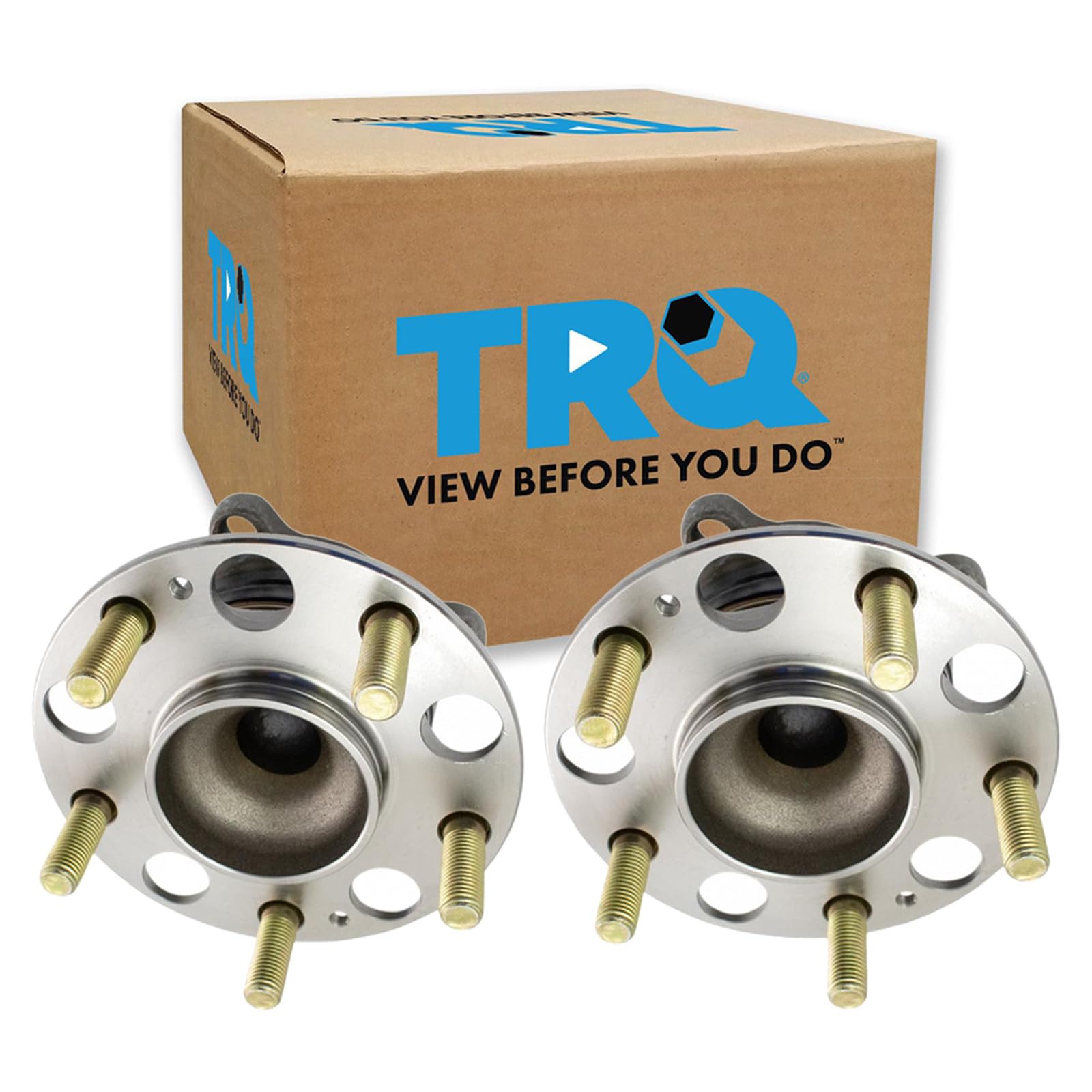 TRQ Rear Wheel Bearing and Hub Assembly Set 2 Piece