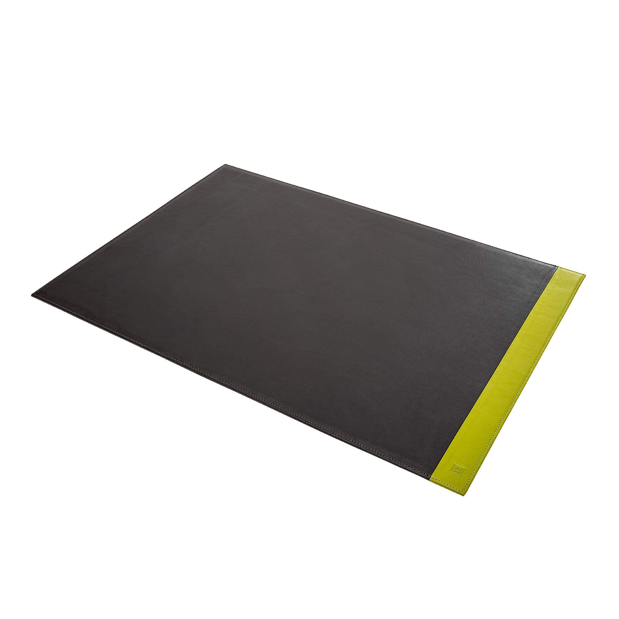 DUDU Schreibtischunterlage Büro aus zweifarbigem Leder 650x440 mm rutschfest mit genähtem Rand Woods