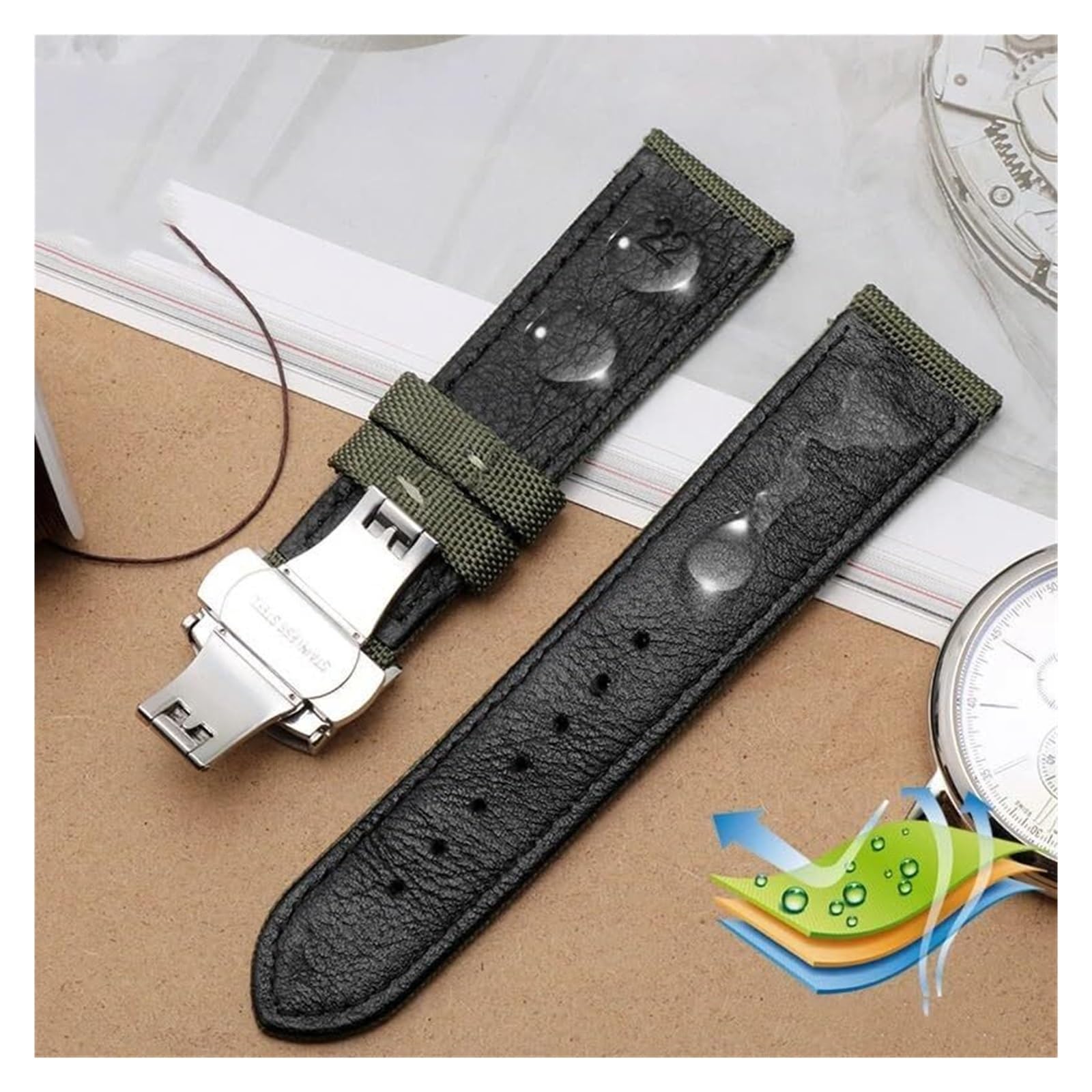 Remplacement du bracelet de la montre intelligente Bracelet de montre en Nylon sport de plein air bracelet de montre hommes accessoires 18 20 22 24 23mm bracelet de montre de remplacement bracelet de
