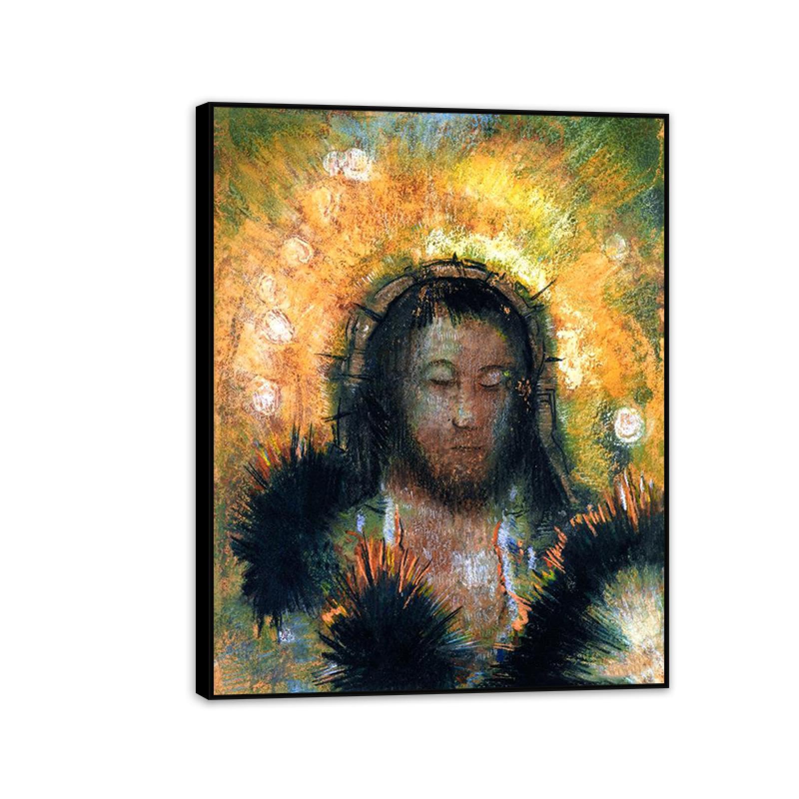 Impression sur toile Odilon Redon Tête du Christ poster tableau de maîtres déco chambre 50x40cm - 8