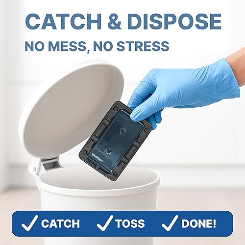 Miniatura 3 de Trampas adhesivas de pegamento para ratones e insectos, paquete de 16 bandejas de plástico de pegamento resistente, trampas adhesivas perfumadas,