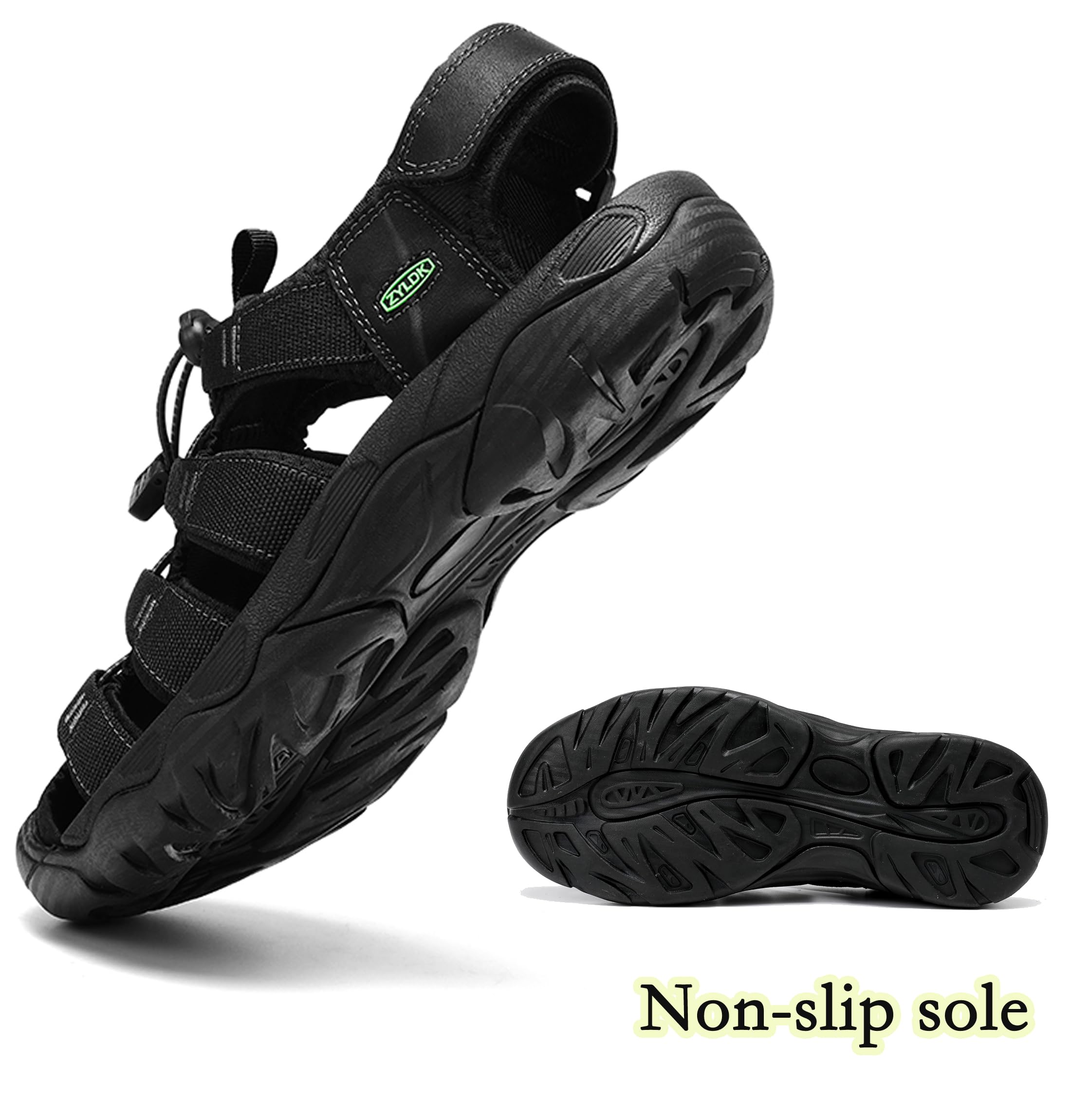 Uomo Sandali Estivi Esterni PelleTraspirante Sandali Sportivi Scarpe da Trekking Passeggiata Casual