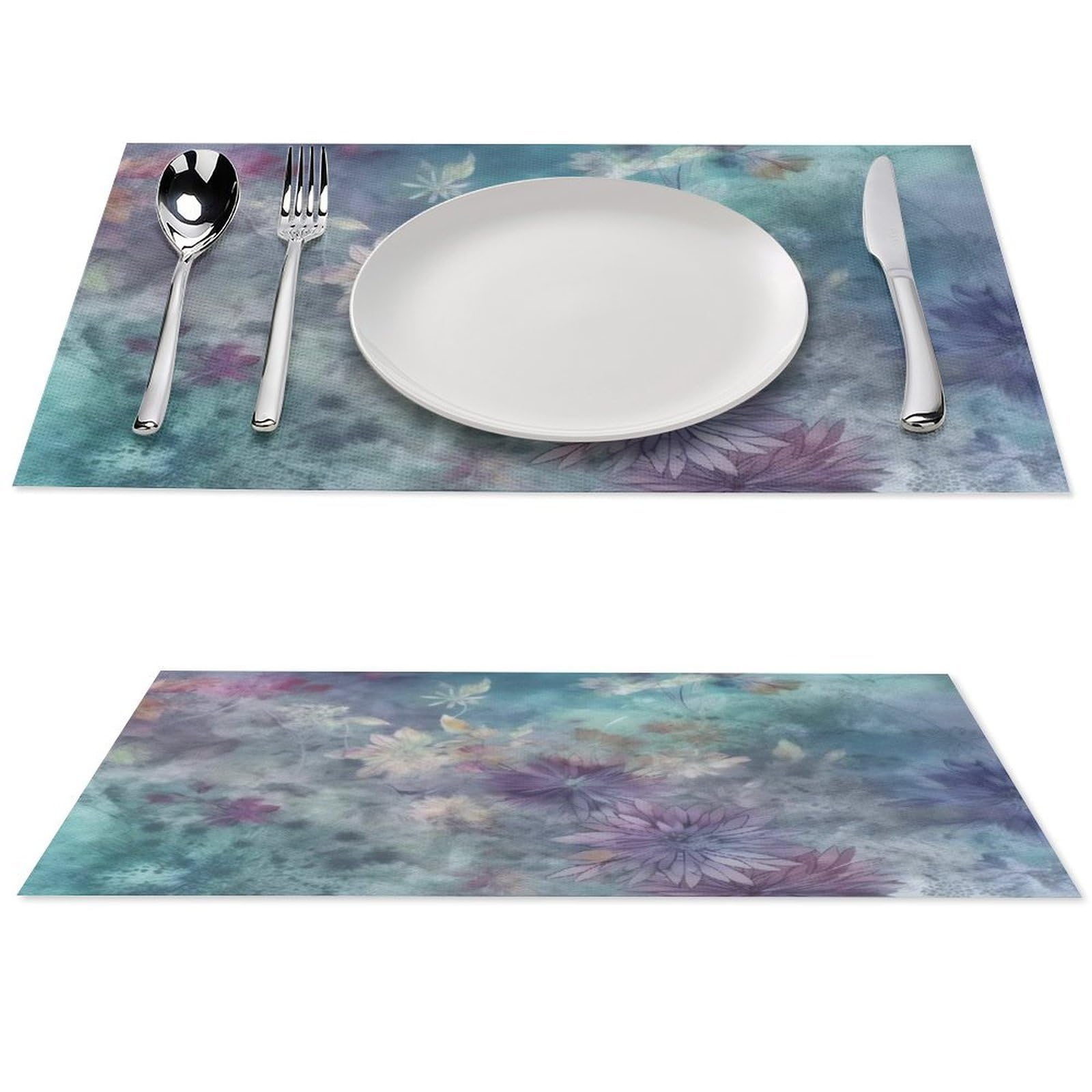 Set de table antidérapant PVC vert lot de 4 pour protéger des taches