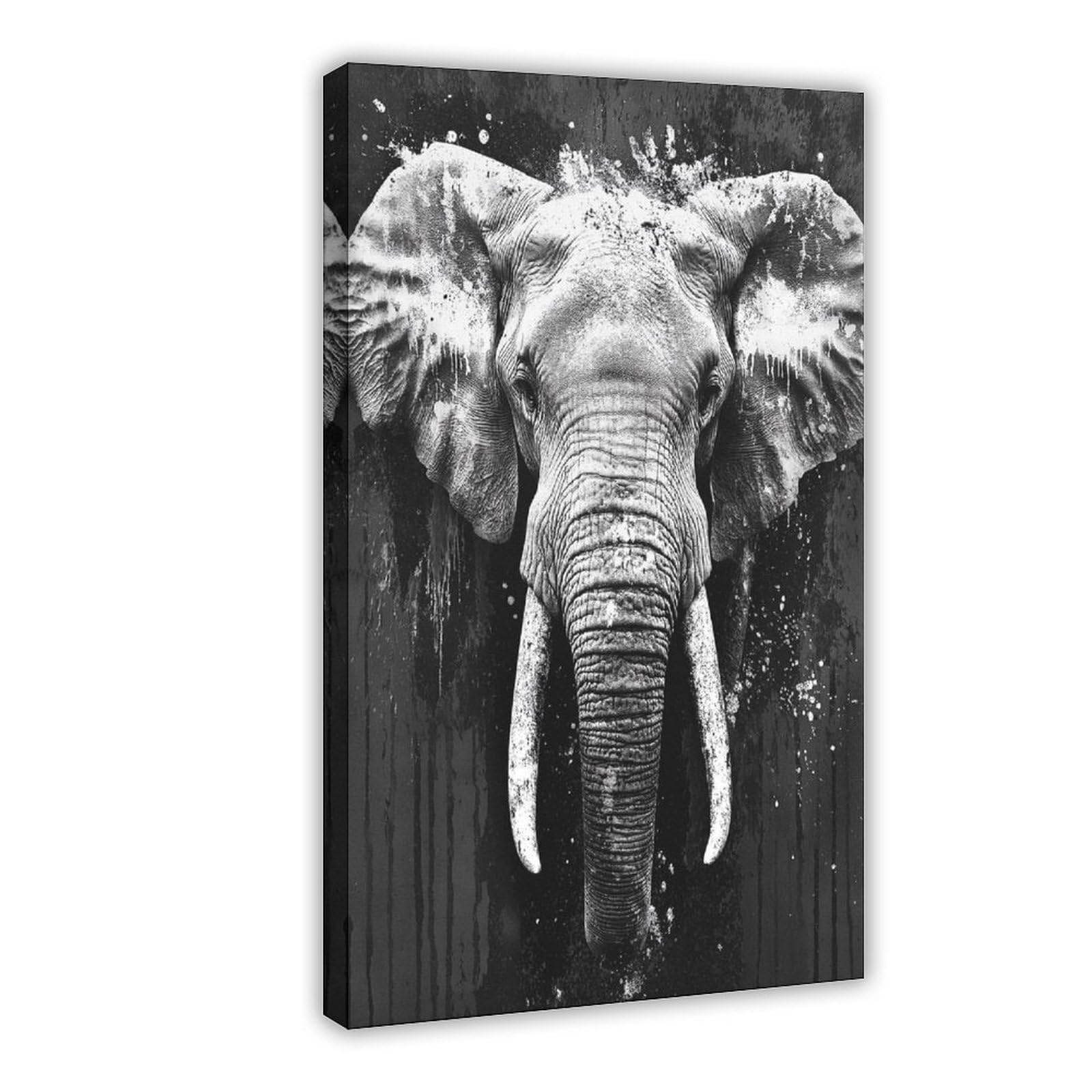 Bareronor Elephant Abstract Poster Canvas Poster Bedroom Decor Landscape Office Room Decor Gift 20" L X 30" W