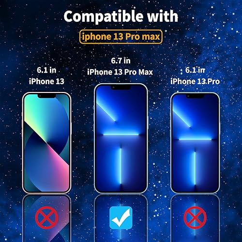 Miniatura 2 de Paquete de 2 protectores de pantalla de privacidad para iPhone 13 Pro Max de 6.7 pulgadas, película de vidrio templado antiespía, con kit de fácil