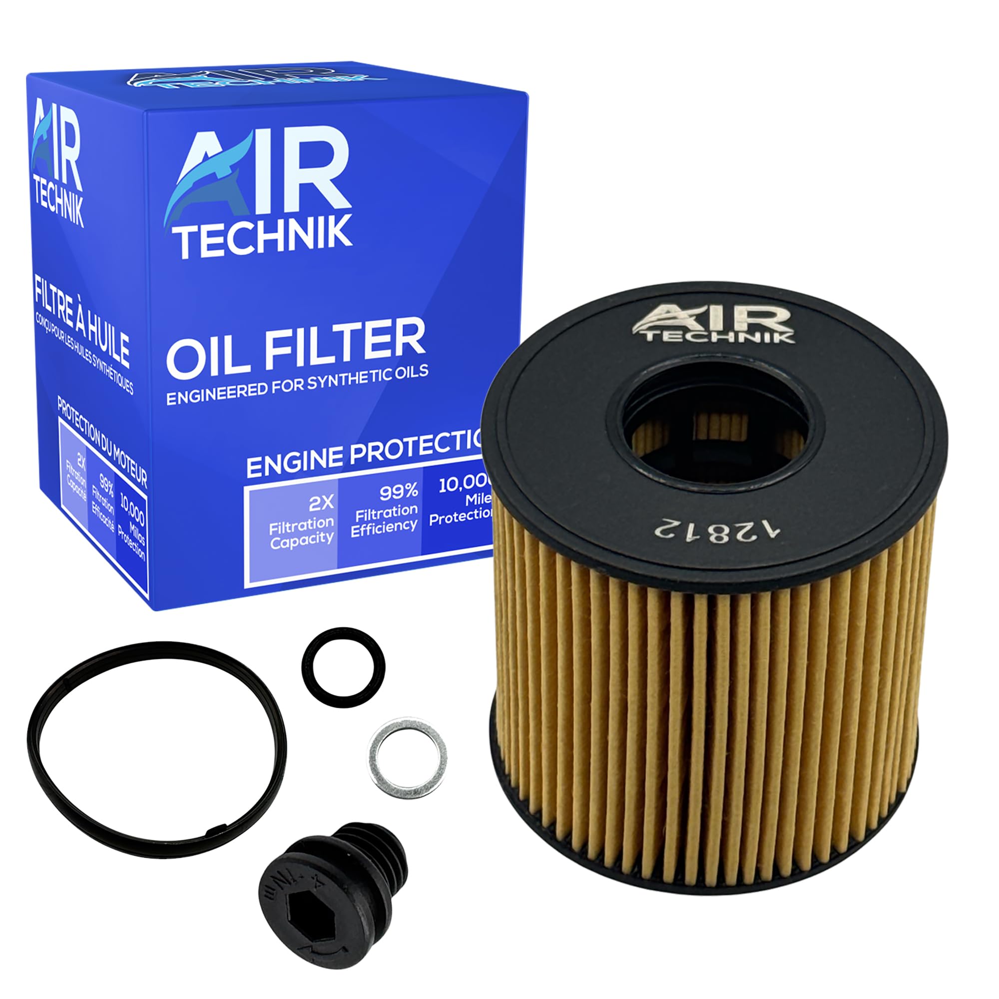 AirTechnik Premium Oil Filter CH12812 - Hyundai Elantra 2021–2026, Kona 2022–2026, Sonata 2020–2026