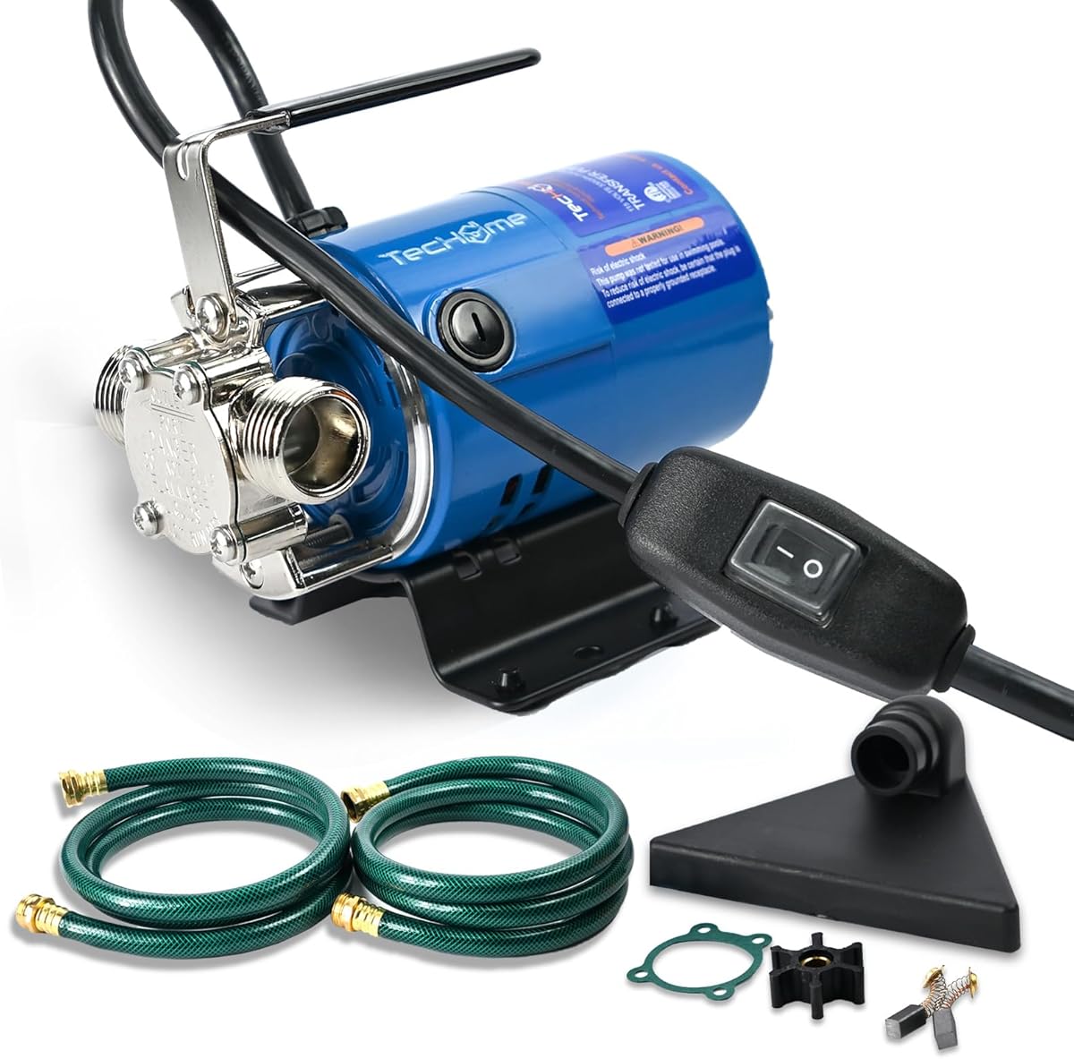 Water Transfer Pump, 115V 1/10 HP 330 GPH Electric Utility Pump，With ON/OFF Switch And 2 * 6 Feet Water Hoses Kit.