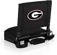 Vista 6 de PICNIC TIME NCAA Georgia Bulldogs Gridiron - Asiento de estadio, ligero, silla plegable portátil para gradas y bancos, (negro)