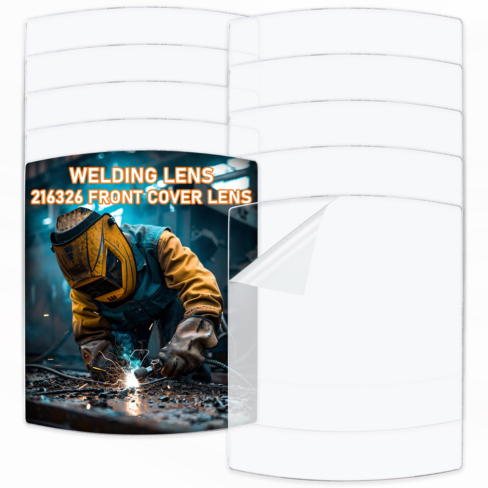 216326 Front Cover Lens - Welding Helmet Lens Replacement - Ultra-Clear Scratch Resistant Welding Lens for Miller MP-10 and Digital Elite Helmets