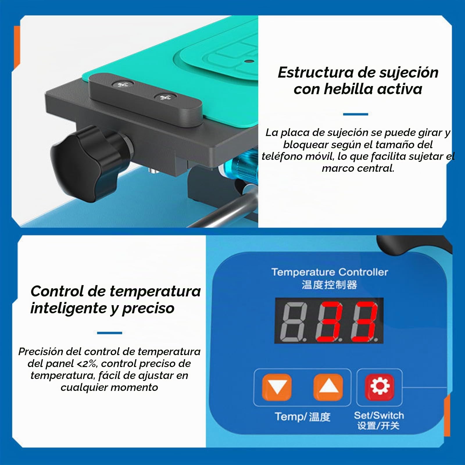 Máquina Separadora de Pantallas LCD, Equipo de Extracción de Pantallas Táctiles para Teléfonos Móviles, Herramienta de Reparación con Placa Calefactora Rápida,220V