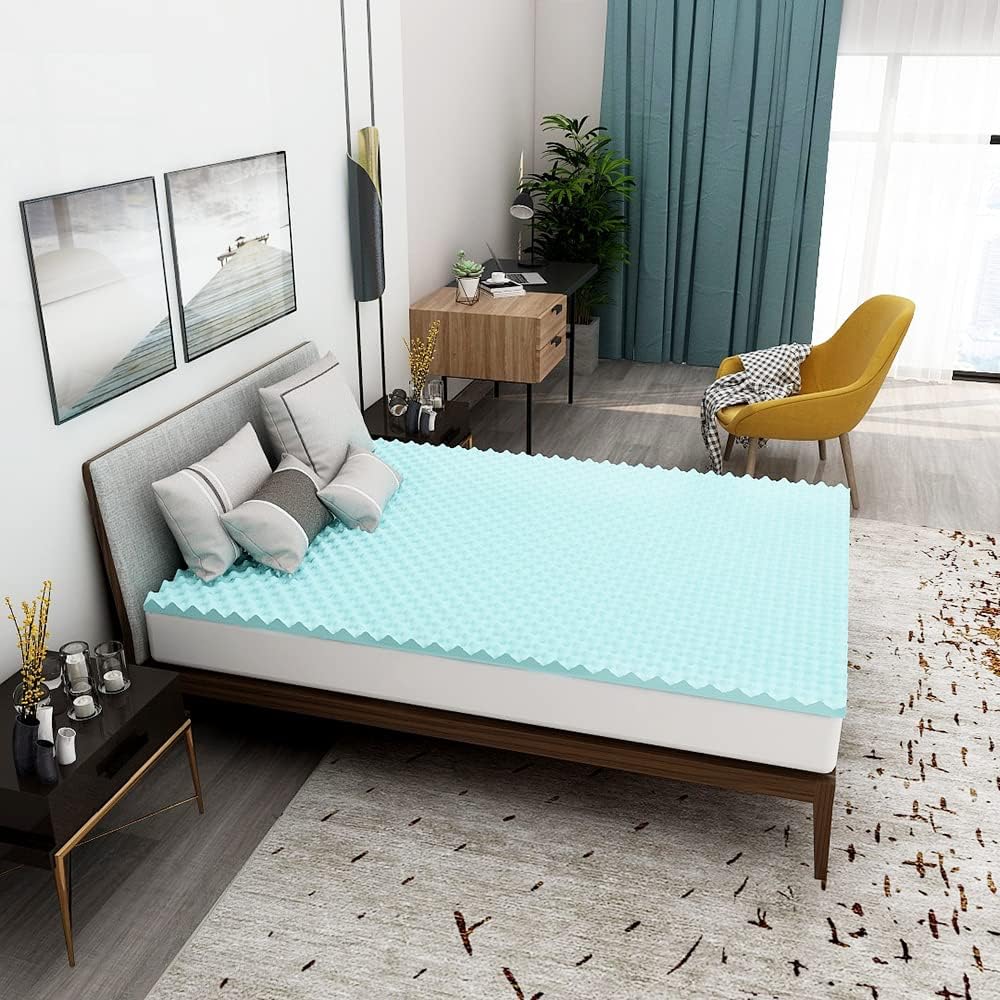 Buy IULULU 1.5 inch Mattress Topper Full Size, Egg Crate Design Gel