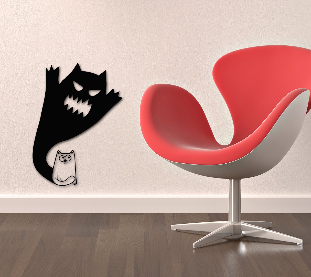 Wall Stickers Vinyl Decal Cat Animal Beast Shadow Joke Great Decor (i449)