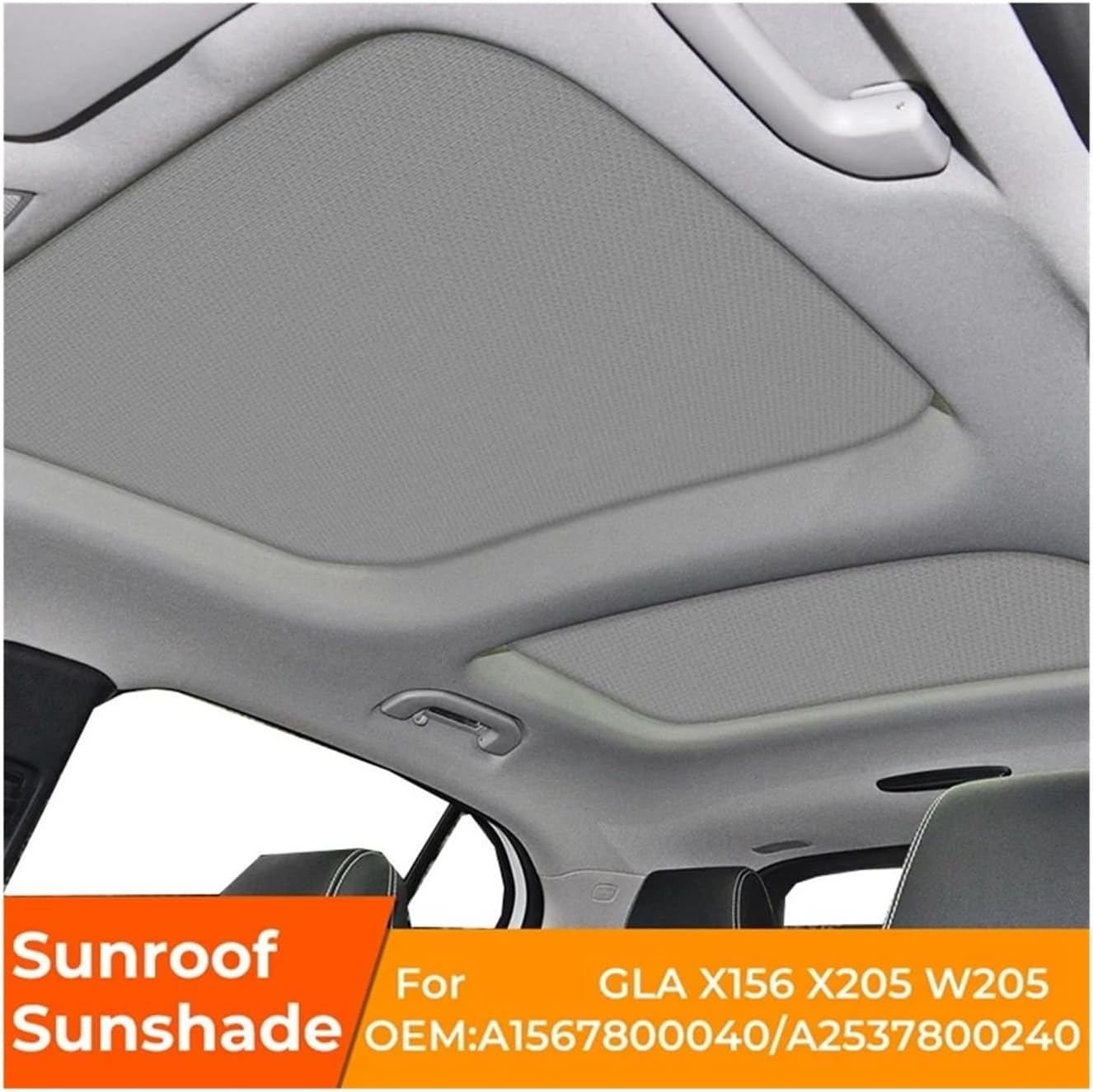 A1567800040 Car Sun Shade Sunroof Curtain Cover Compatible For Benz GLA X156 X205 W205 C200 C220 C260 C300 2015-2018 A2537800240(Gray Rear)